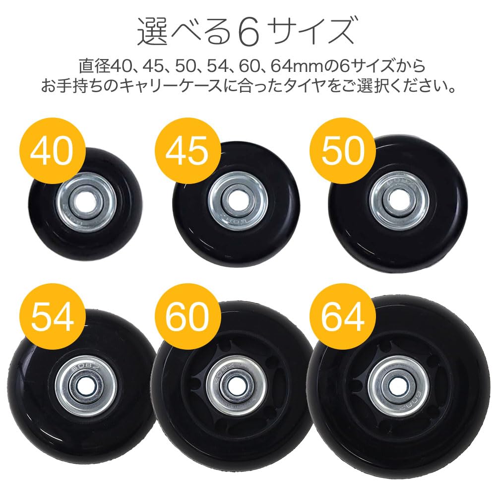 Amazon.co.jp: SUGGEST キャリーケース 交換用 キャスターセット
