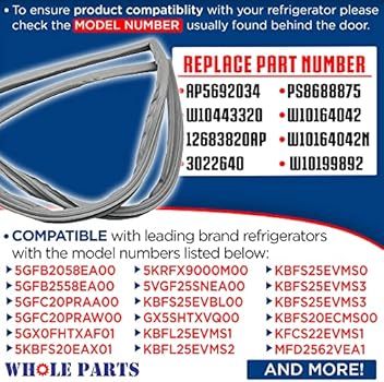 kitchenaid refrigerator door gasket replacement