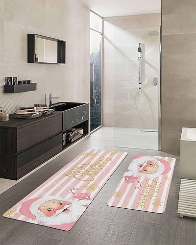 Miniatura 2 de Tapete de baño de Feliz Navidad, tapete antideslizante de secado rápido y absorbente, tierra de diatomeas, fregadero de ducha para dormitorio,