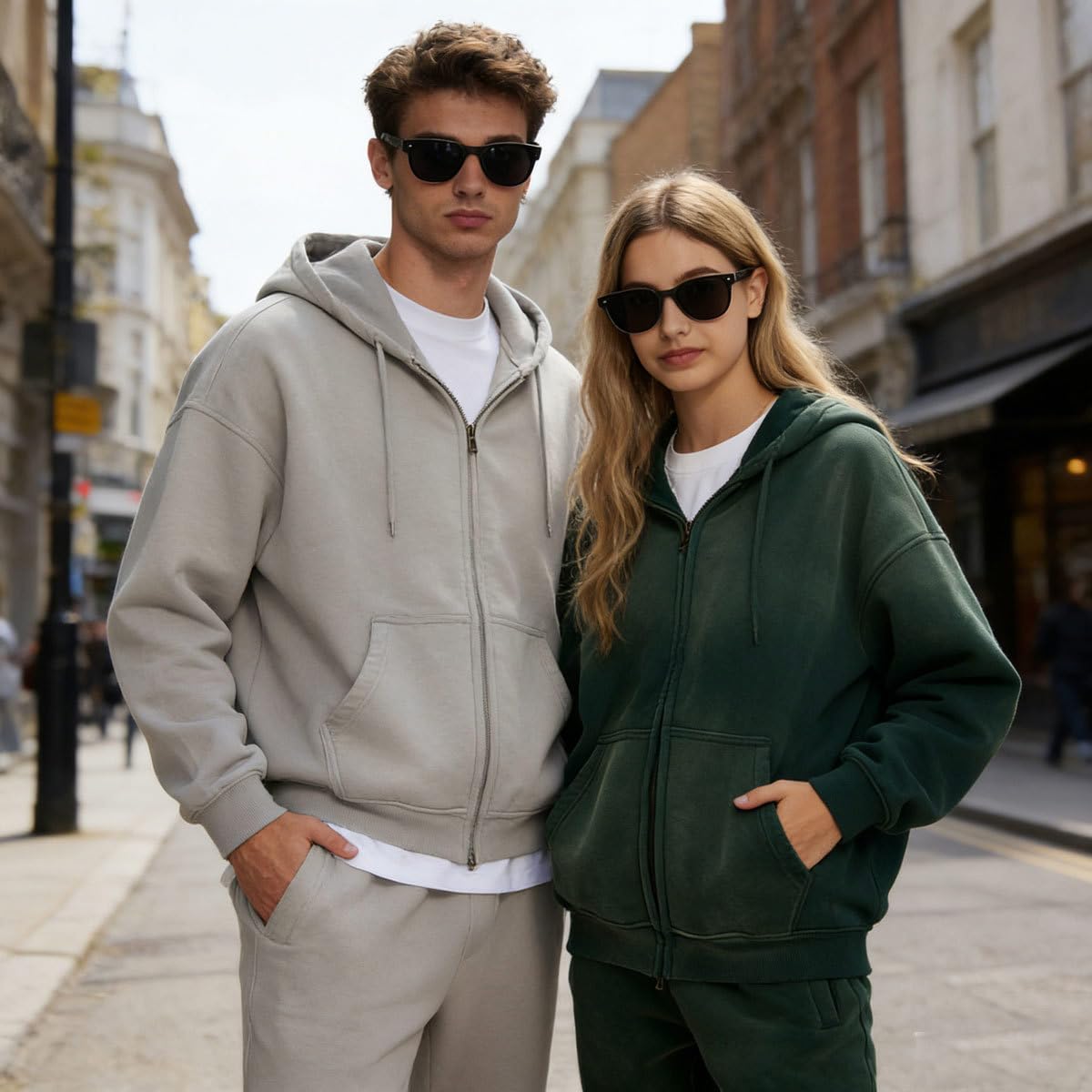 Felpa con cappuccio oversize da uomo, stile vintage, casual, in cotone, con tasca, per adolescenti, unisex