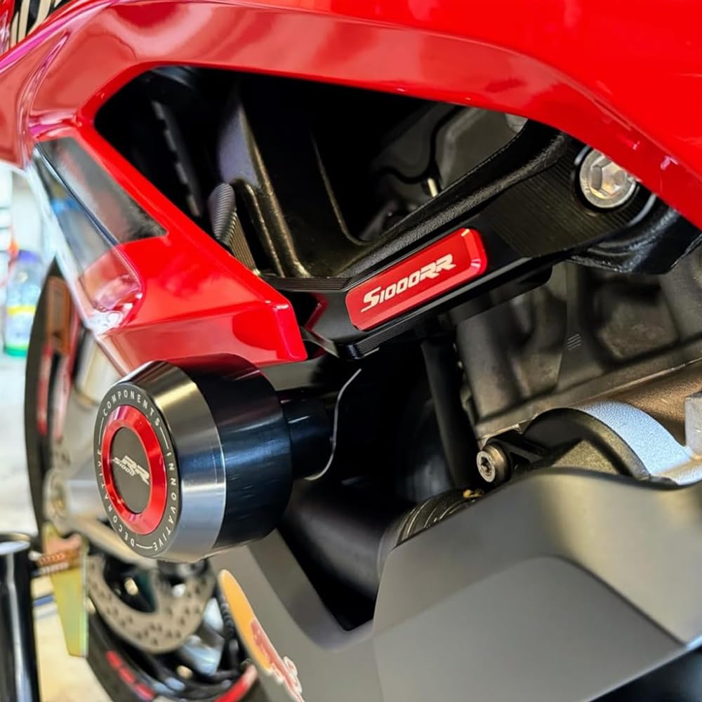 Modeer Compatibile con S1000RR 2023 2024 2025 S1000 RR telaio moto anticollisione Slider Crash s 1000 rr accessori (rosso)
