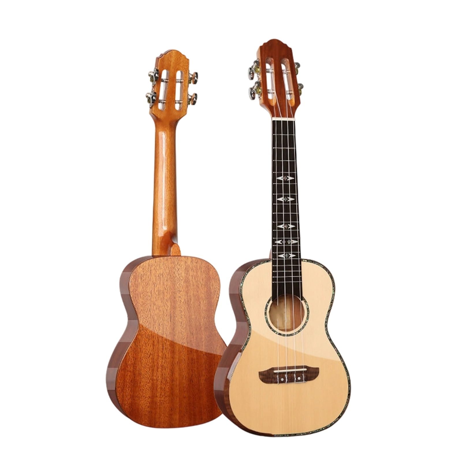 Początkujące 23 Calowe Mahoniowe Błyszczące Ukulele Dla Dorosłych Z Litego Wierzchu Ukulele Dla Dorosłych