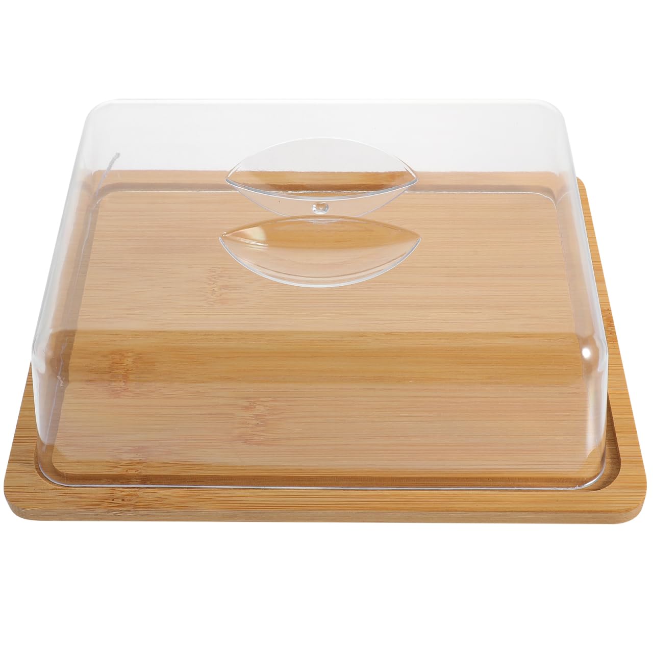 View 1 of [DAMAGED] MUCKLILY Acrylic Rectangular Cake Stand with Dome