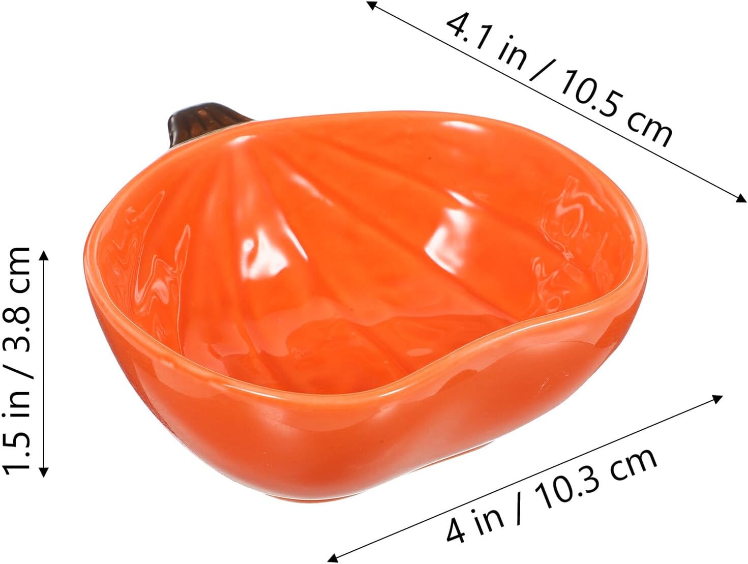 Tofficu 4pcs Pumpkin Ceramic Hamster Feeding Bowls Small Animal Food Dish Bowls for Hamsters Rabbits and Kittens