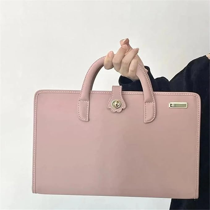 Funda para Portátil de Cuero Rosa con Asa 13 Pulgadas miniatura 4