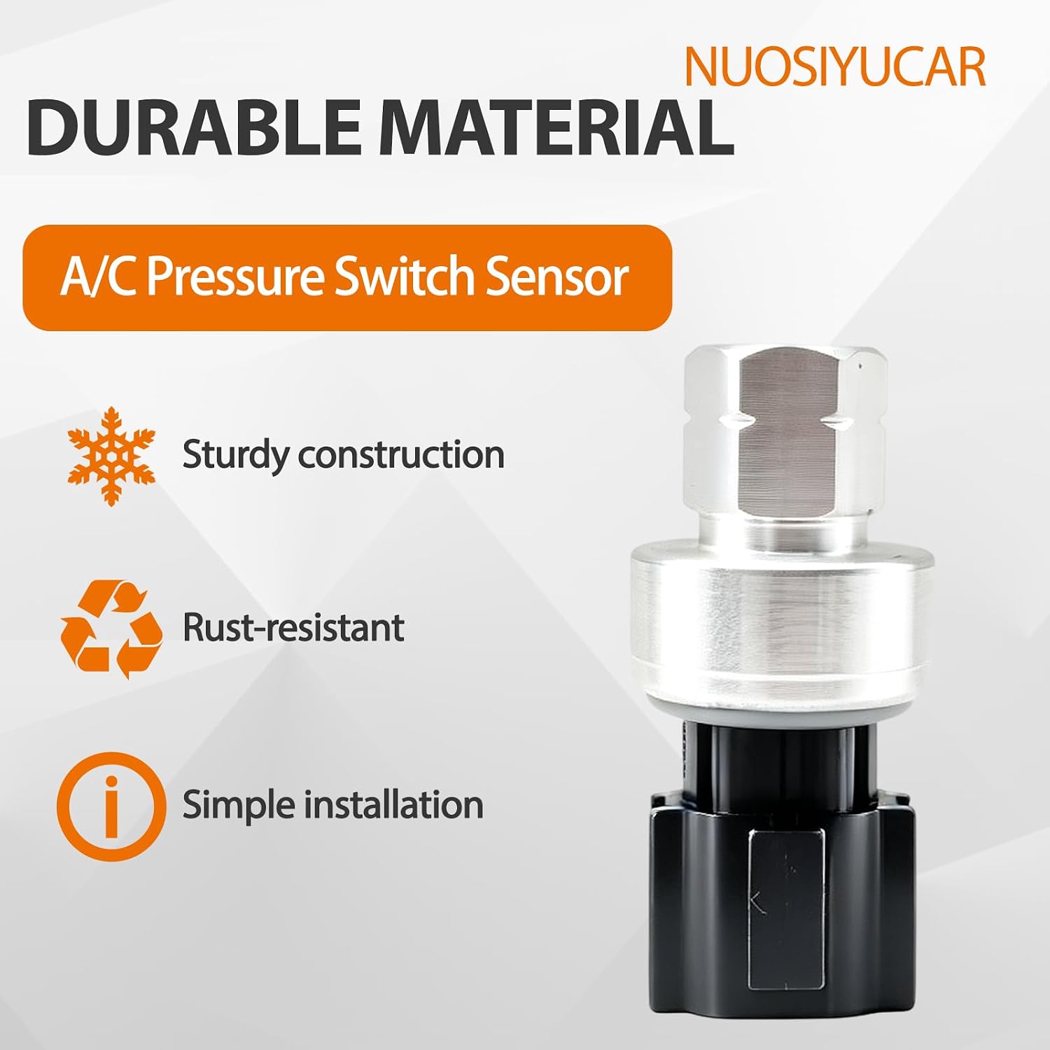 MR306627 AC Pressure Switch Sensor for Mitsubishi Lancer 08-17 | MR306624, 92CP152 High Pressure Sensor for Mitsubishi Outlander 2.4L, 3.0L 2008-2016, Eclipse 2006-2012, Galant 2004-2012