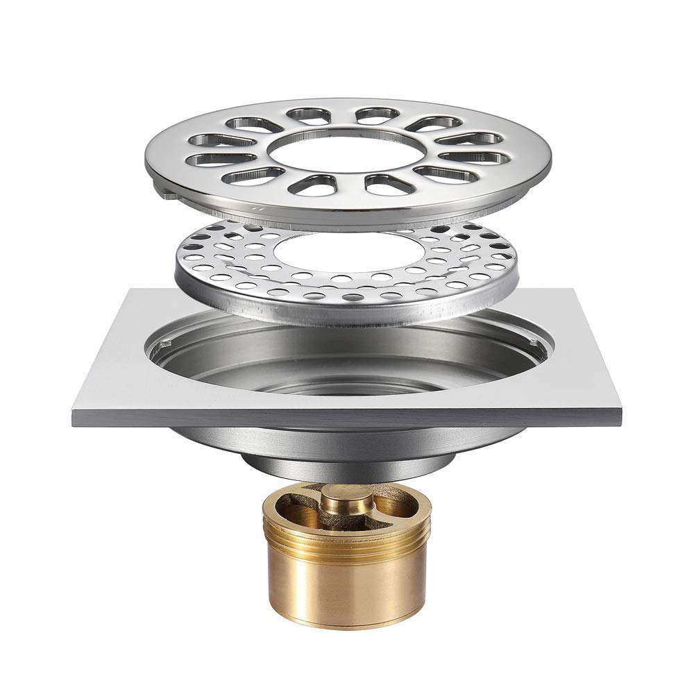 Drain de douche carré anti-odeur pour évacuation de machine à laver de salle de bain