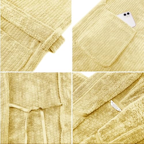 Image of PJGGZ Hooded Bathrobes for Women, Soft Long Towel Robes for Women - Quick Dry yet Warm