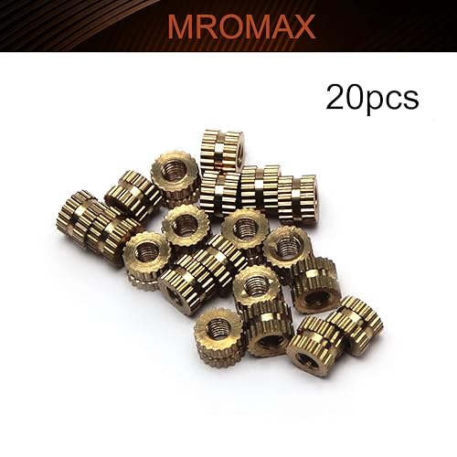 Miniatura 4 de MroMax Tuercas de inserción moleteadas M3 x 0.157 x 0.197 in, rosca hembra de latón moleteado roscado tuercas de incrustación métricos, ajuste
