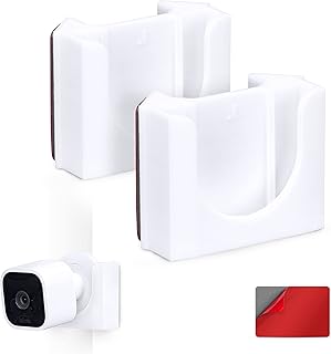 Corner Wall Mount for Blink Mini (2 Pack) Security Camera - Adhesive Holder, No Hassle Bracket, Strong 3M VHB Tape, No Screws, No Mess Install (White) by Brainwavz
