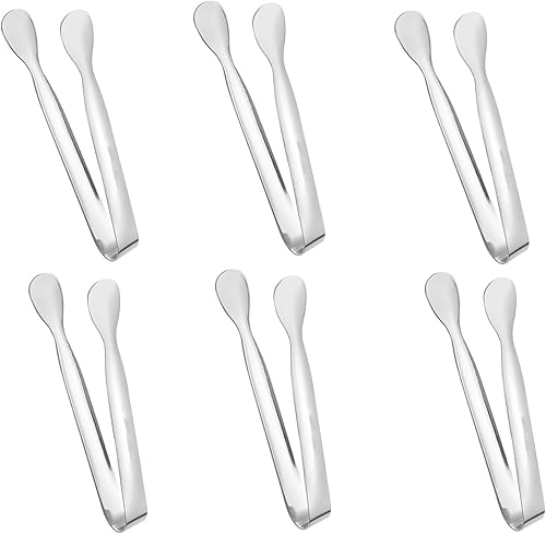 Pinzas para hielo, pinzas pequeñas para servir alimentos, mini pinzas, pequeñas pinzas para servir té y ataflán, catering, cocina, camping