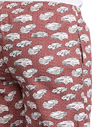 Image of The Indian Garage Co MenMid Rise Slim Fit Abstract Print Casual Lounge Pants