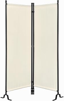 Proman Products - Galaxy II Section Divider, Water Repellent Fabric Room Divider with Black Powder Coated Metal Frame for Indoors or Outdoors, Small 50.25 Width Beige