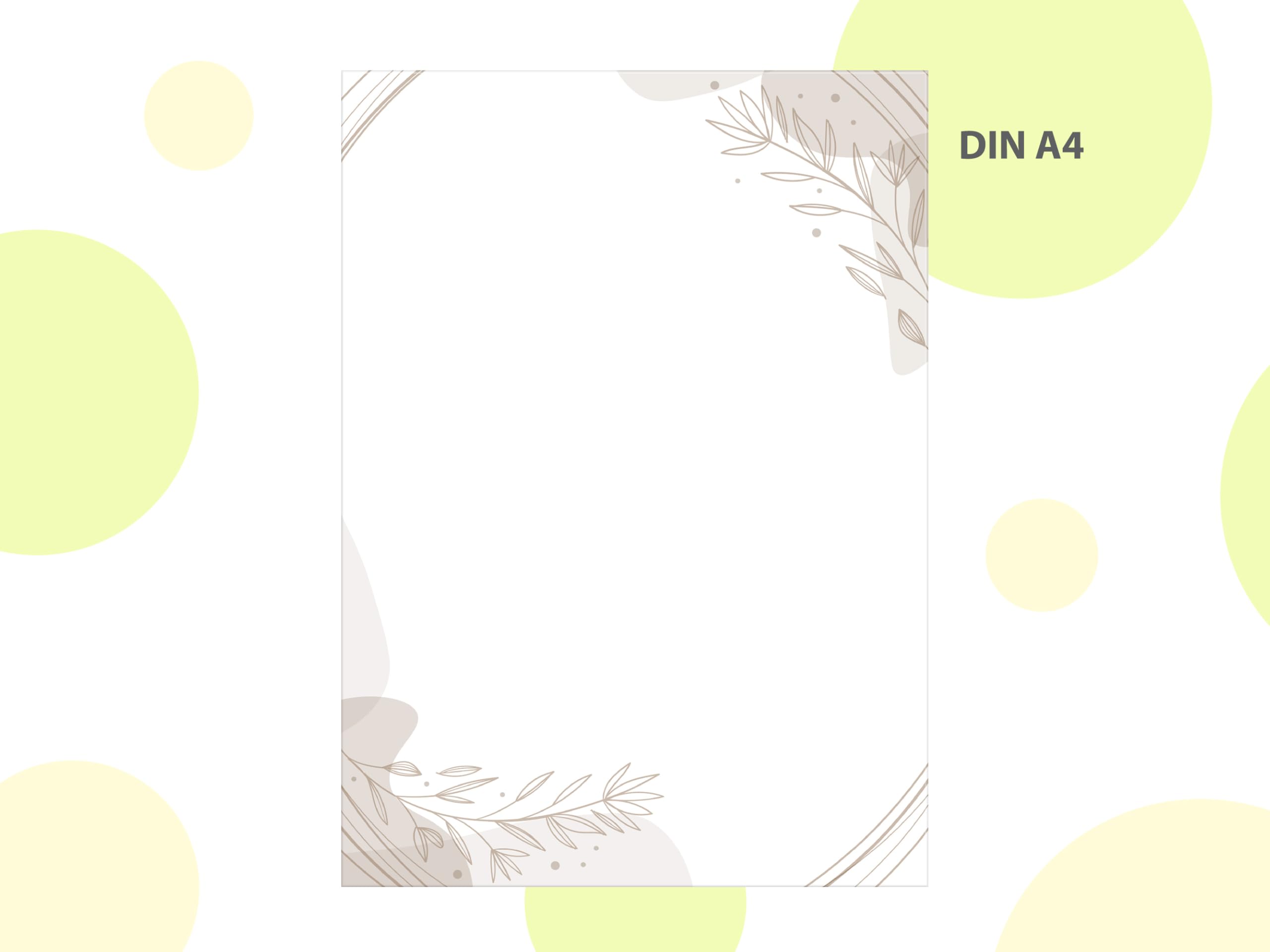 Briefpapier-Set 250 Briefbögen DIN A4 + 250 Kuverts DIN-lang mit Fenster haftklebend - Papier beidseitig bedruckbar Geburtstag Jubiläum Hochzeit Menükarte Geschenk - braun natürlich modern