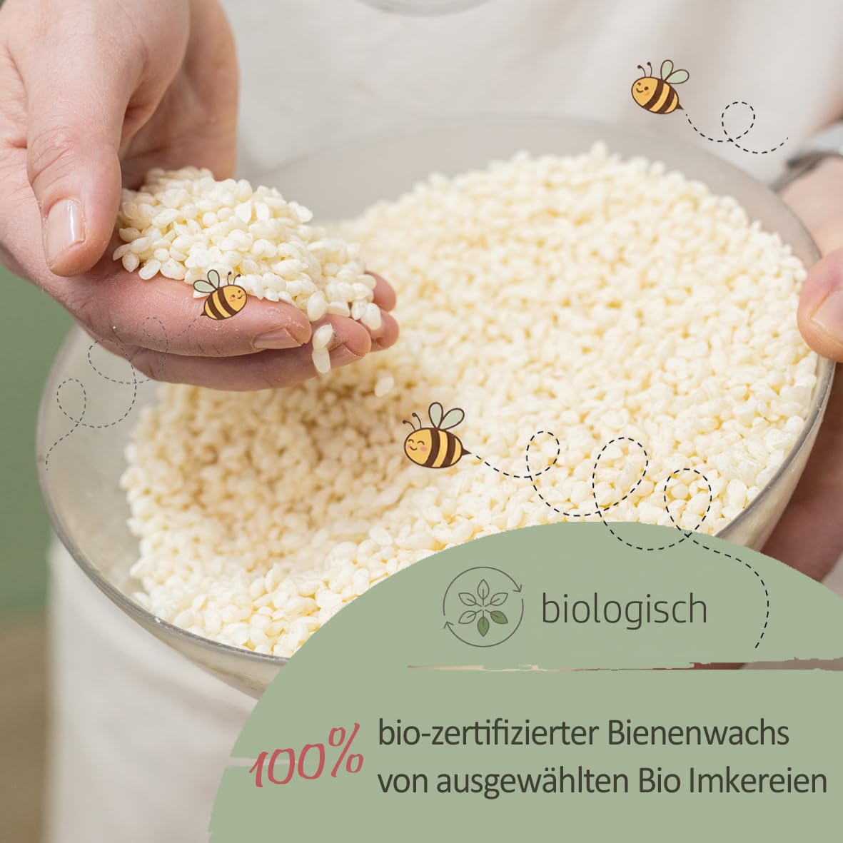Kumanu | Lingette en cire d'abeille bio - Sac à pain KRÜMELKARL | H 35cm x L 29cm | avec fond et fermeture | conservation naturelle et sans plastique | fabriqué à la main au Tyrol (Rétro)