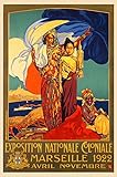 SANS CADRE Herbé ™ Expo Coloniale Marseille 1922 Rf435-Poster/Reproduction HQ 40x60cm d\'une Affiche Vintage/Ancienne