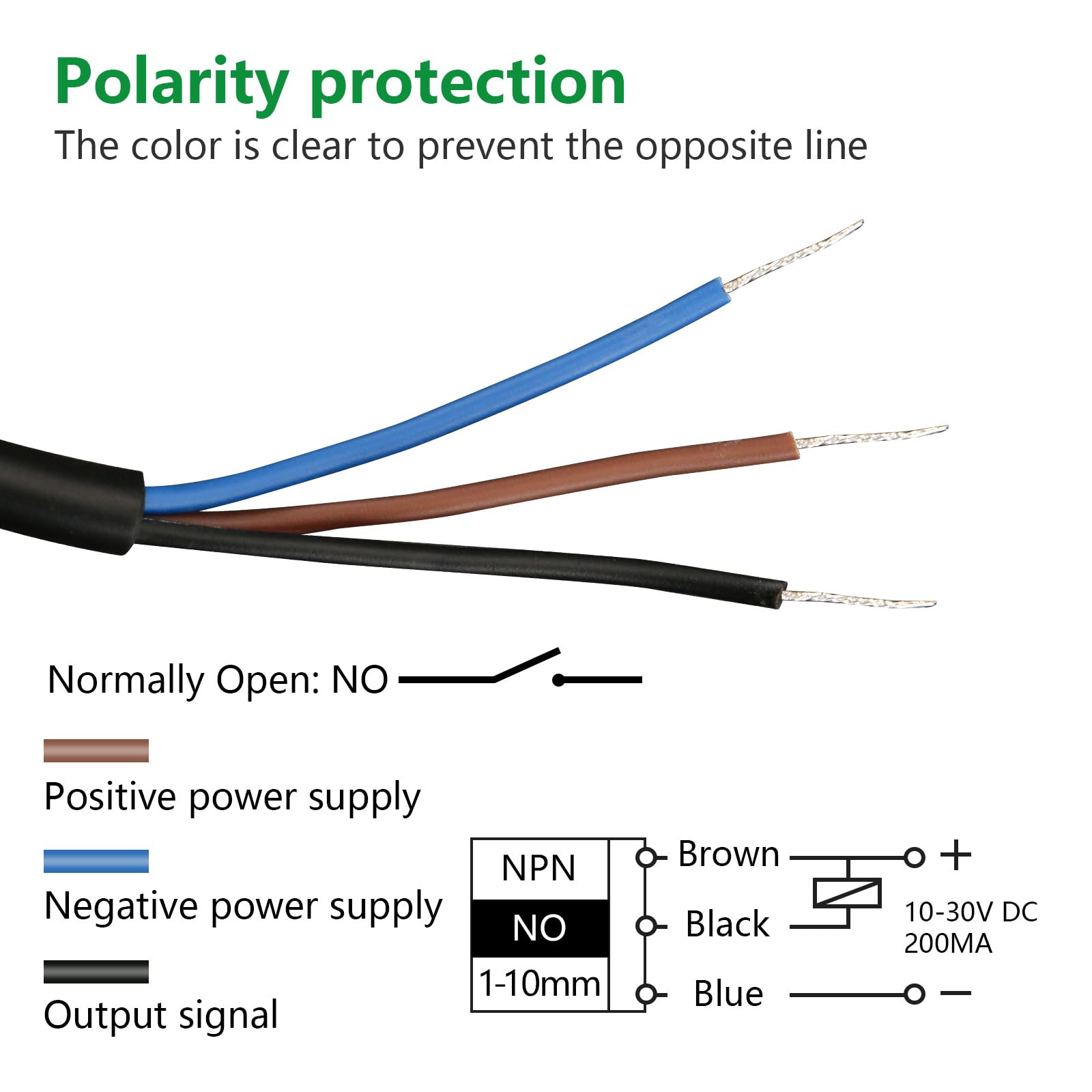 Wengart Przełącznik pojemnościowy czujnika zbliżenia LJC18A3-B-Z,M18,DC10-30V,300mA,10mm Detection Distance,3 Wire (NPN Normally Open)
