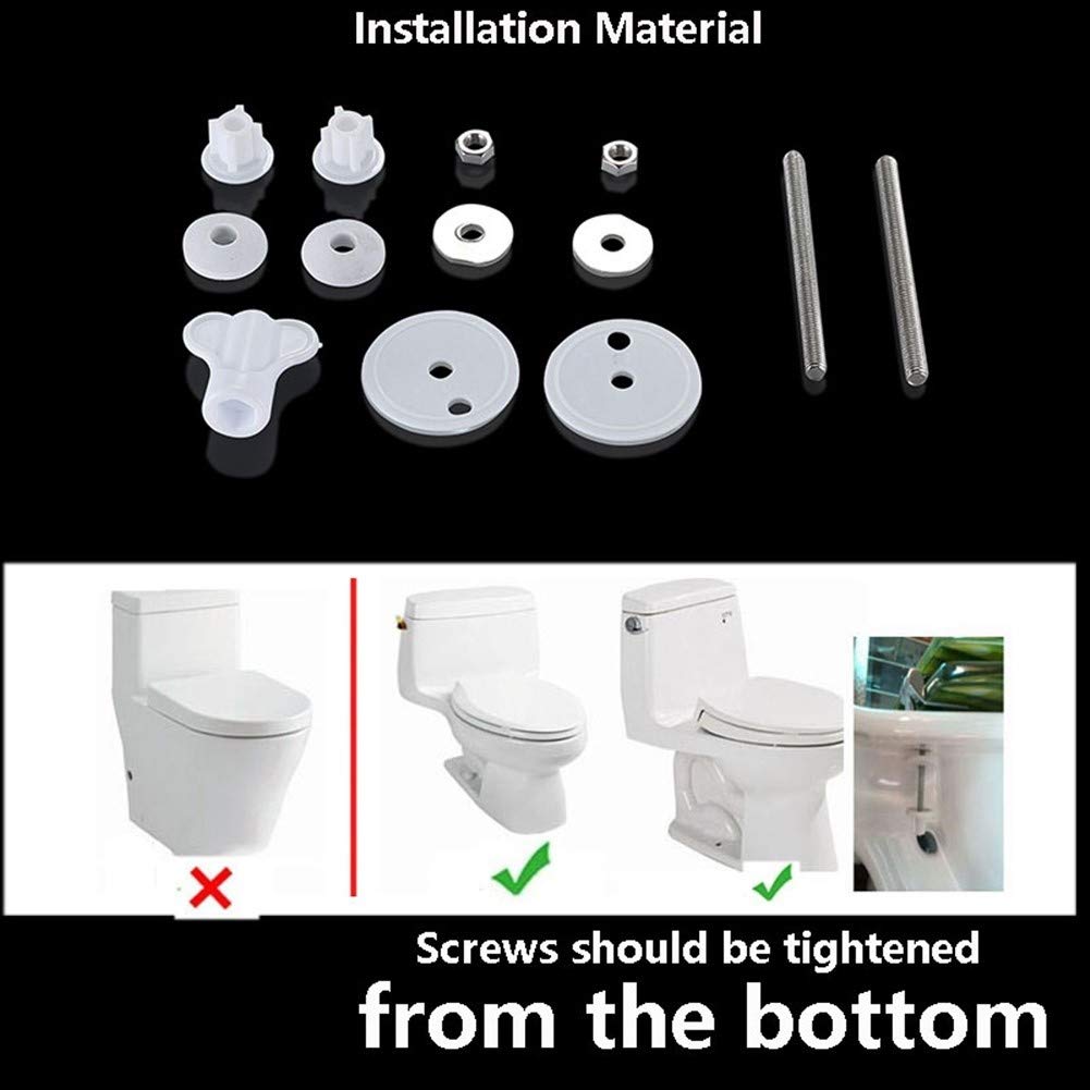 Langlebiger, robuster Toilettensitz aus Holz mit Scharnieren, einfache Installation und Reinigung, stilvolles Badezimmer-Upgrade, bequem für die Renovierung zu Hause