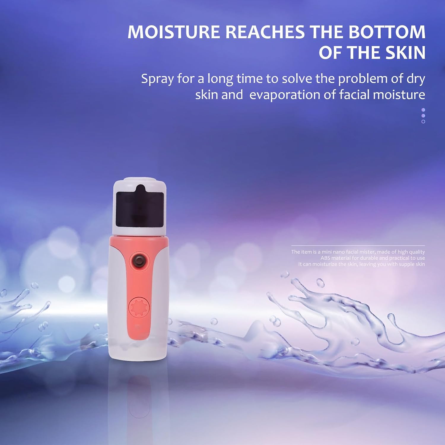 Portable Nano Facial Mister Handheld Pink Abs Moisturizer image 5