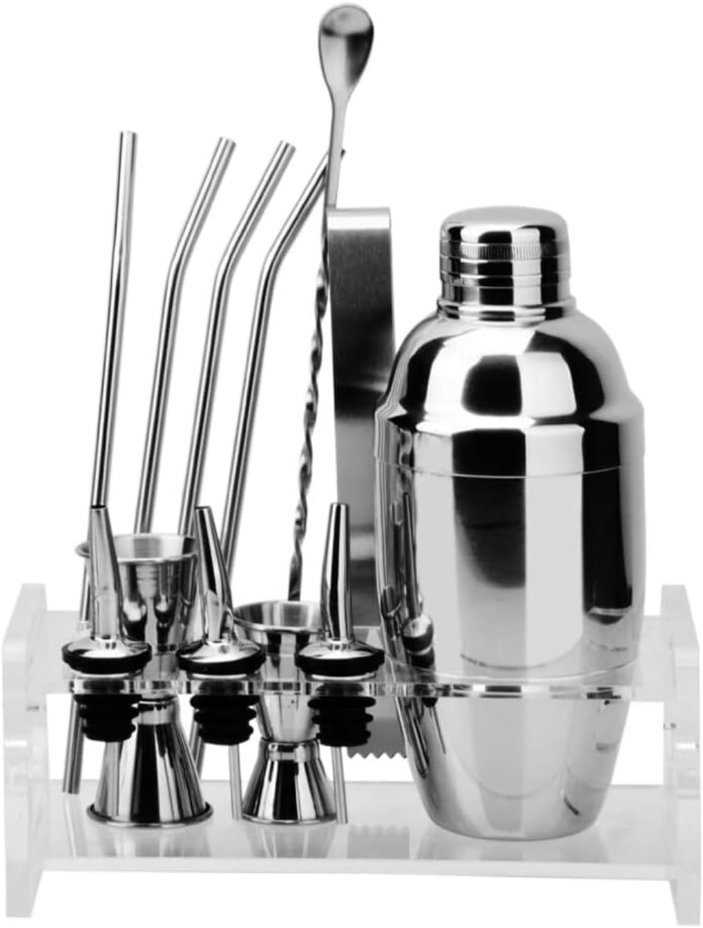 Set de Coctelera Bar 12 Piezas SUSUFISH con Estante 550ml