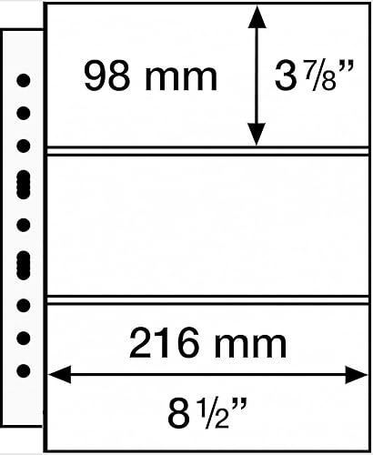 Vista 42 de Ursae Minoris Álbum económico de formato estándar con 3 anillos en D para hasta 40 billetes grandes/graduados, postales de hasta 8 x 5 pulgadas