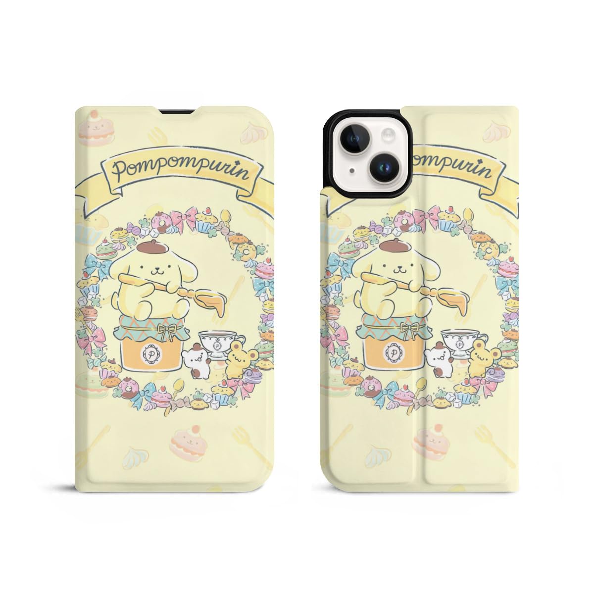 Amazon.co.jp: ポムポムプリン iPhone14 iPhone14plus 用 ケース 手帳 