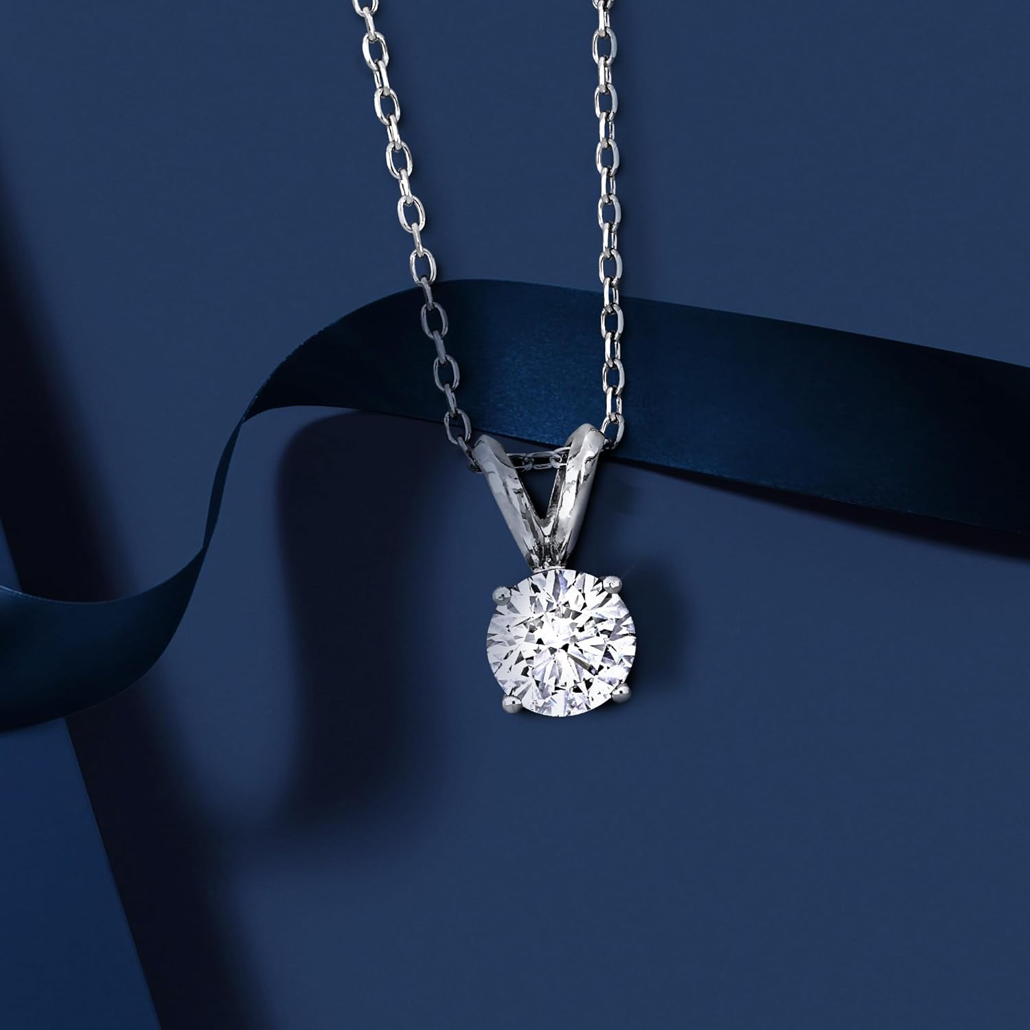 Lab-Grown Diamond Solitaire Pendant...