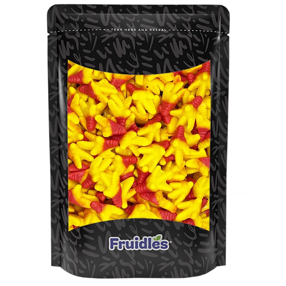 Fruidles Chicken Gummi Feet Candy, Delicious Peach Fruit Flavors Gummies (4.4 Pounds)