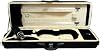 SKY 44 Full Size Professional Rectangle Lightweight Violin Case with Hygrometer, BlackChampagne