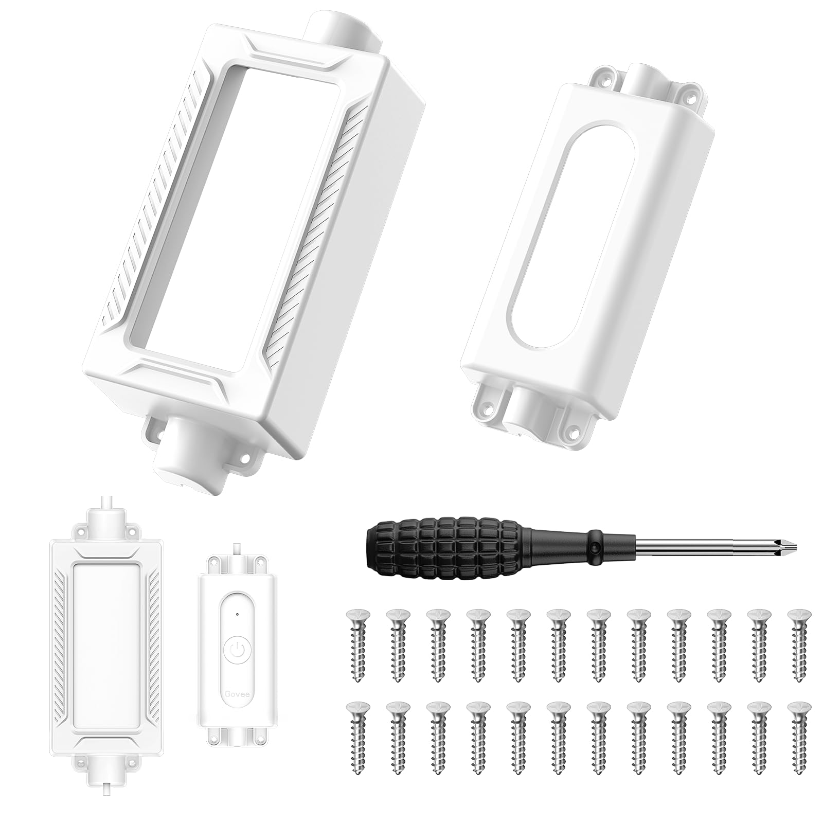 Controller and Power Supply Mounting Kit for Govee Outdoor Light Strings