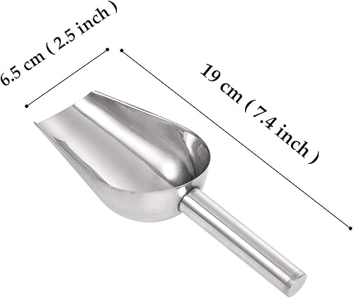 Miniatura 3 de Cucharas de medición de acero inoxidable Beuya, 4 unidades, 4 onzas, cucharas pequeñas para hielo, azúcar, granos de mentón, arroz, harina,