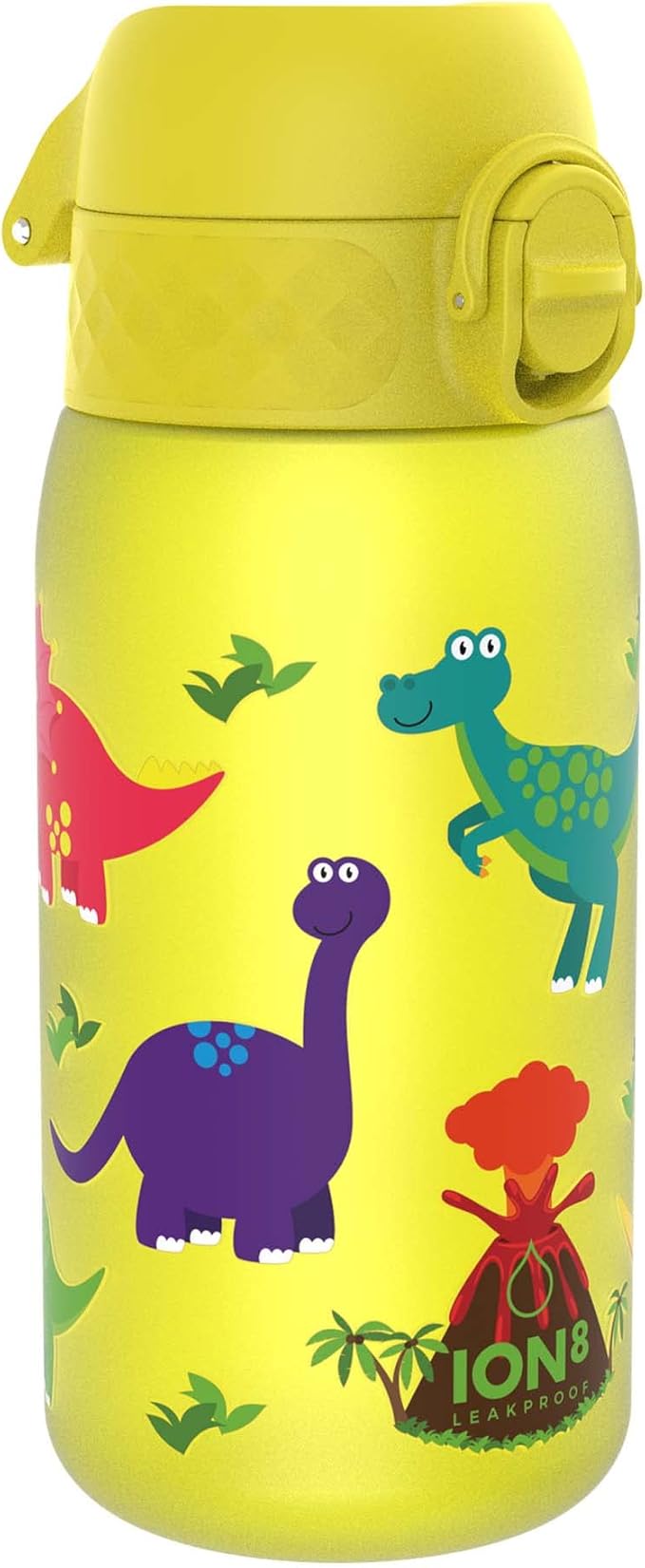 Botella de Agua para Niños ion8 de 350ml con Diseño de Dinosaurio