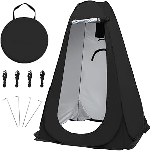 Pop Up Camping Shower Tent, Portable Beach Dressing Changing Room UV/Rain Shower Enclosure Tents Durable for Outdoor Hiking Beach