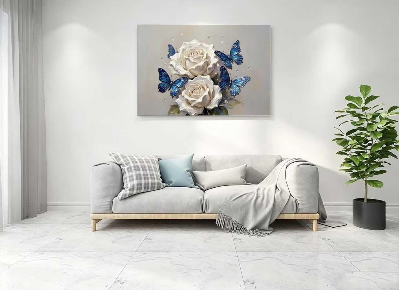 Zestaw do malowania diamentami kwiat 5D dla dorosłych 2 sztuki 135 x 100 cm