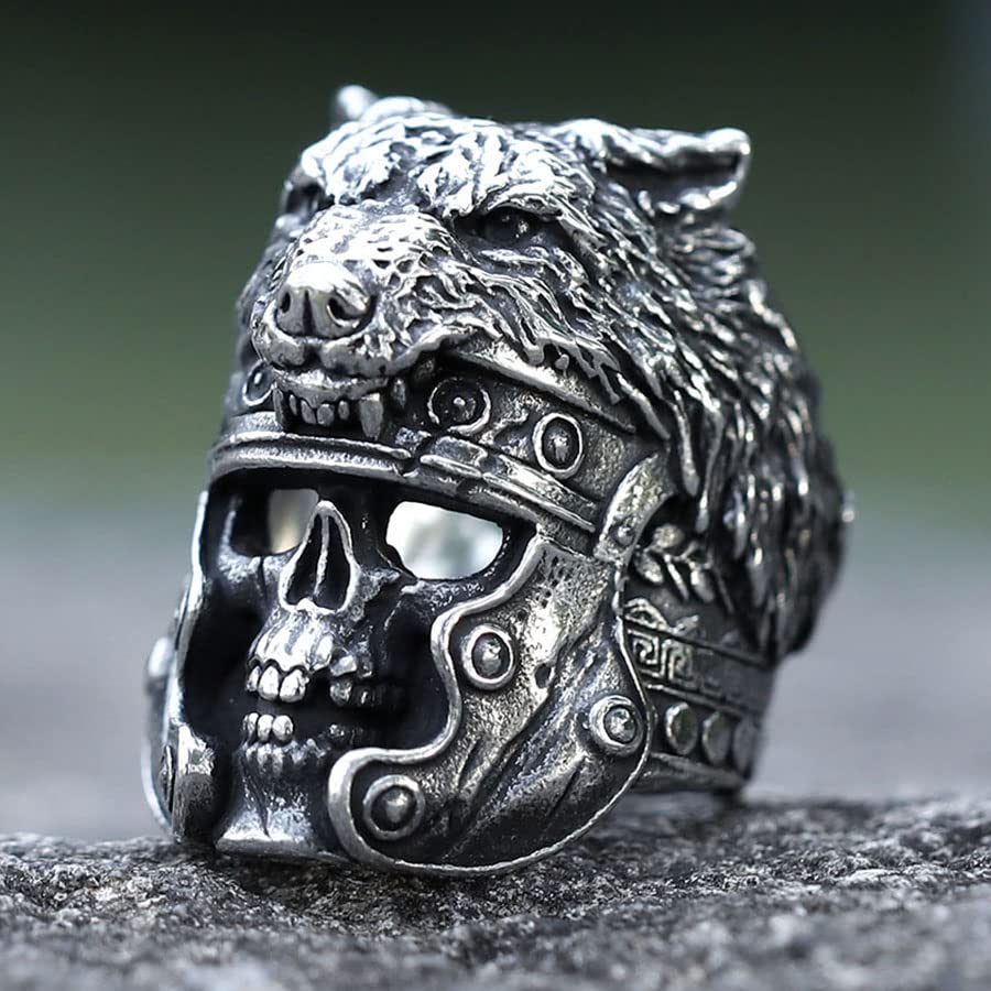 Image of 2023 Skull Ring Cool Evil Death Punk Rock Stainless Steel Rings Aly Style Jewelry