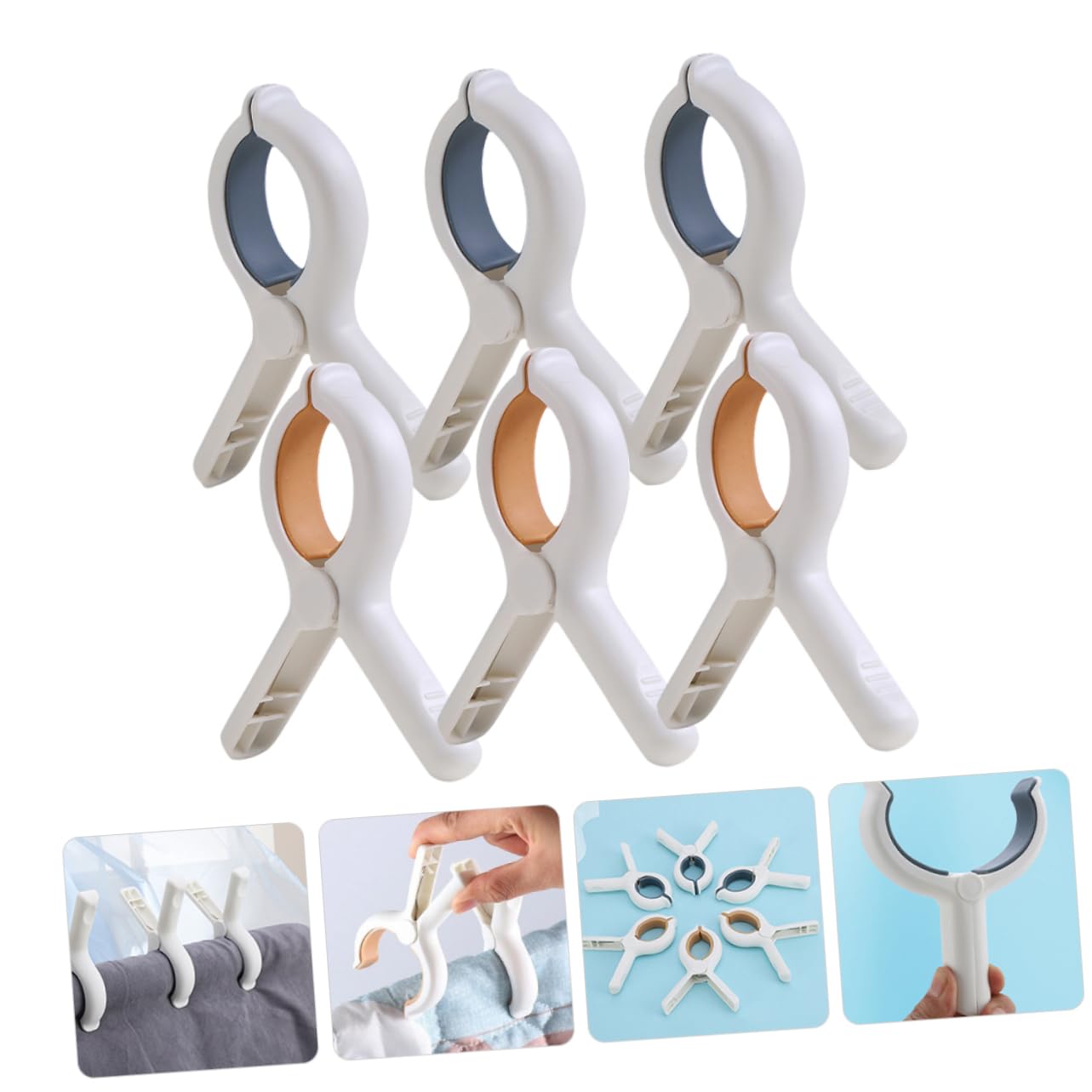 Alipis 24pezzi Mollette Per Bucato Antivento Clip Per Asciugamani e Trapunte Design Antiscivolo e Resistente Blu