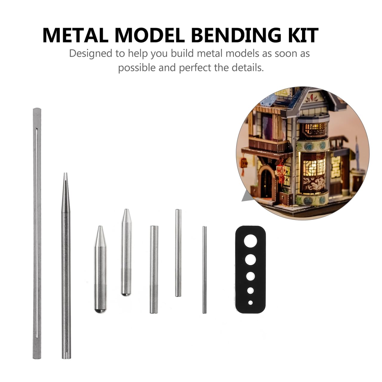 Sewroro Metal Model DIY Tool Set 7Pcs Multi-Functional Metal Puzzle Assembly Kit for Modellers Hobby Crafting Accessories for Precise Model Building - Image 2