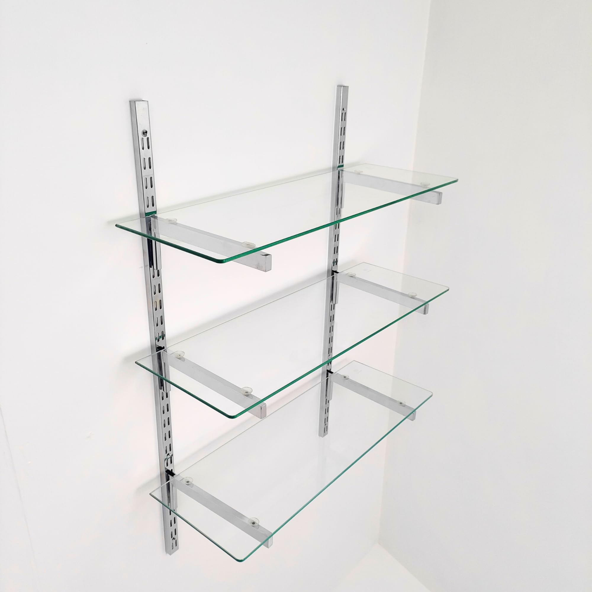 Lince Display Limited 71cm Twin Slot Glass Shelving Set - Brackets & Uprights Included.