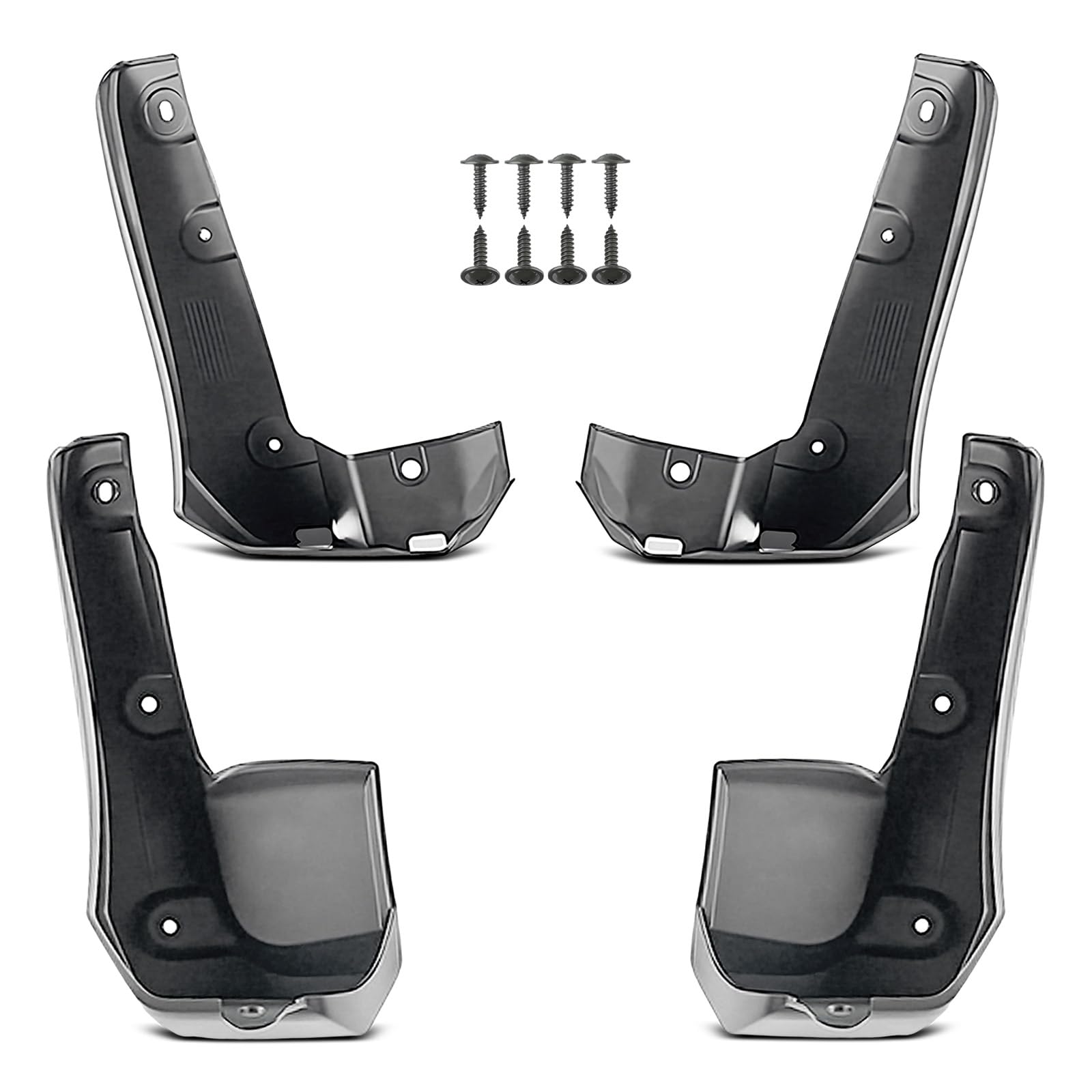 YHTAUTO Set of 4 Mud Flaps Splash Guards Accessories Replacement for Honda Civic 2016-2017 Sedan Only, Front and Rear LH RH, Black