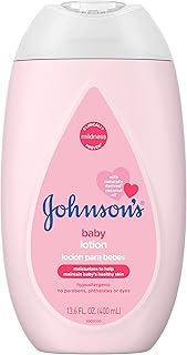 Johnson's Moisturizing Mild Pink Baby Lotion with Coconut Oil for Delicate Baby Skin, Paraben-, Phthalate- & Dye-Free, Hyp...