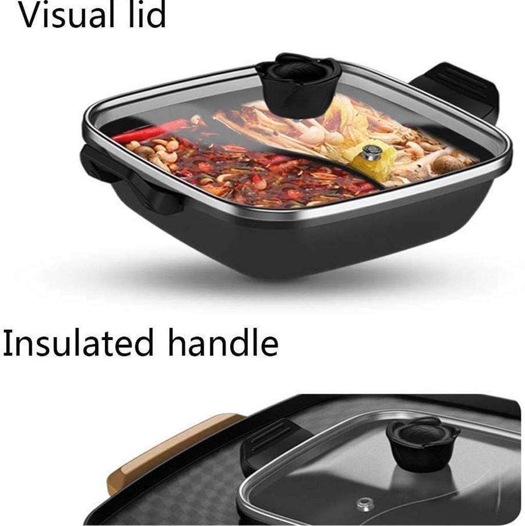 Electric Hot Pot,2 In 1 Grill and for Easy Cleaning,Portable And Indoor