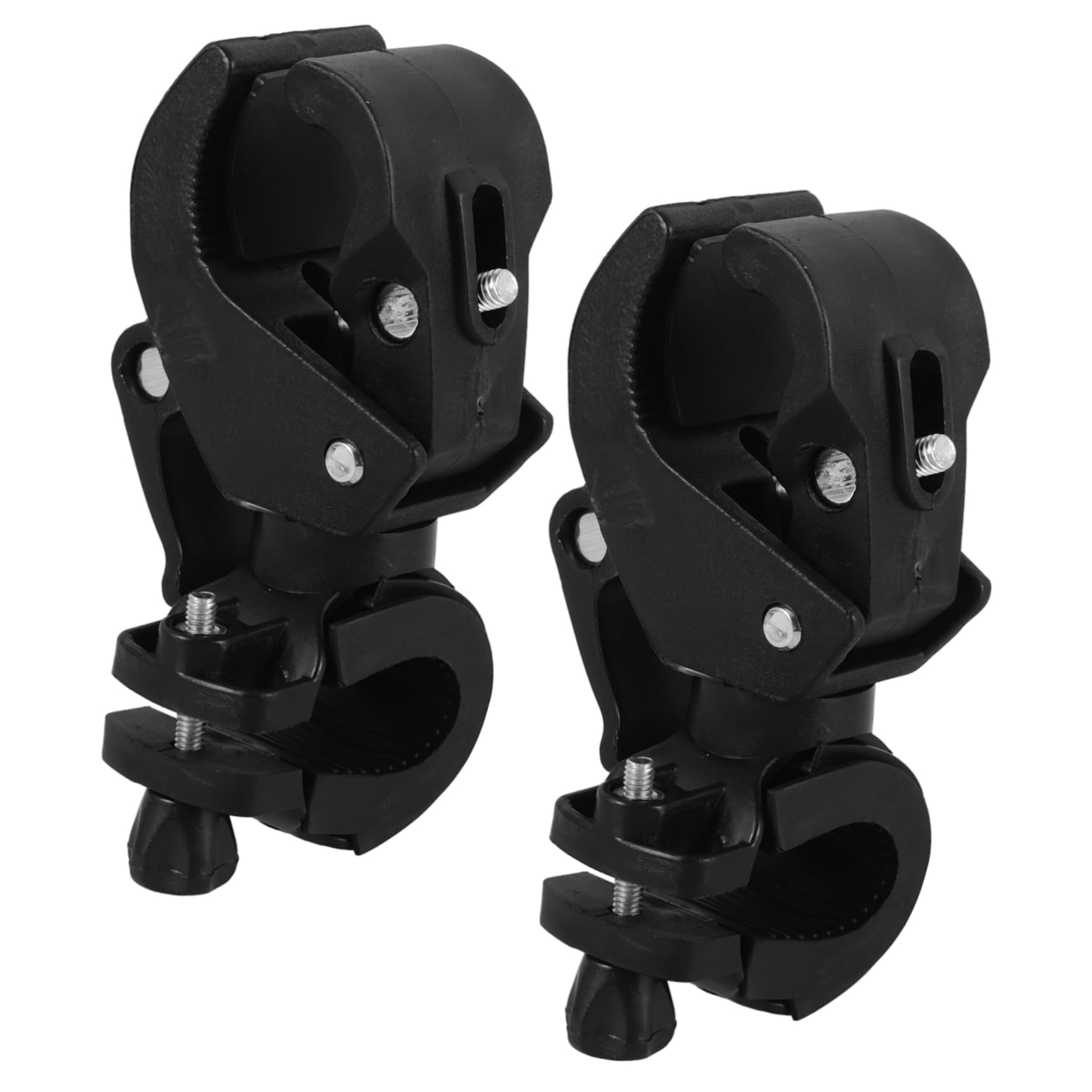 TOVINANNA 1set Crutch Support Holder Metal Black Plastic Scooter Cane Organizer Plastic Cane Holder Portable Cane Organizer 2pcs