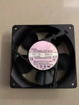 4715MS-22T-B30 AC220V 11/10W 50/60Hz 12038 12cm 2-Pin Inverter Cooling Fan