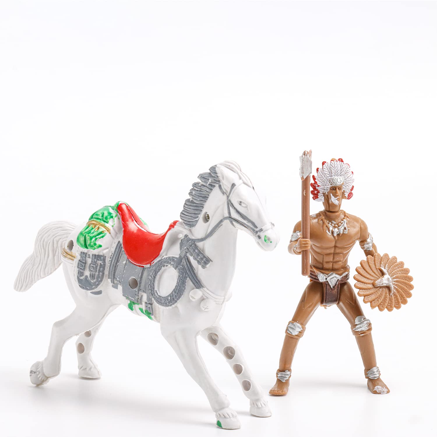 Amazon.co.jp: 8個 プラスチック インディアンフィギュア ウェスタン