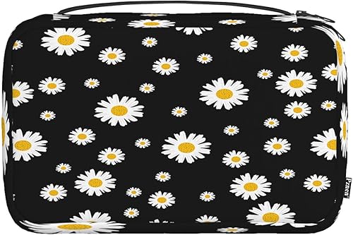 Miniatura 7 de Pznen Neceser de aseo de estilo minimalista con patrón de cactus bolsa de cosméticos con flores verdes y rosas bolsa de maquillaje accesorios de