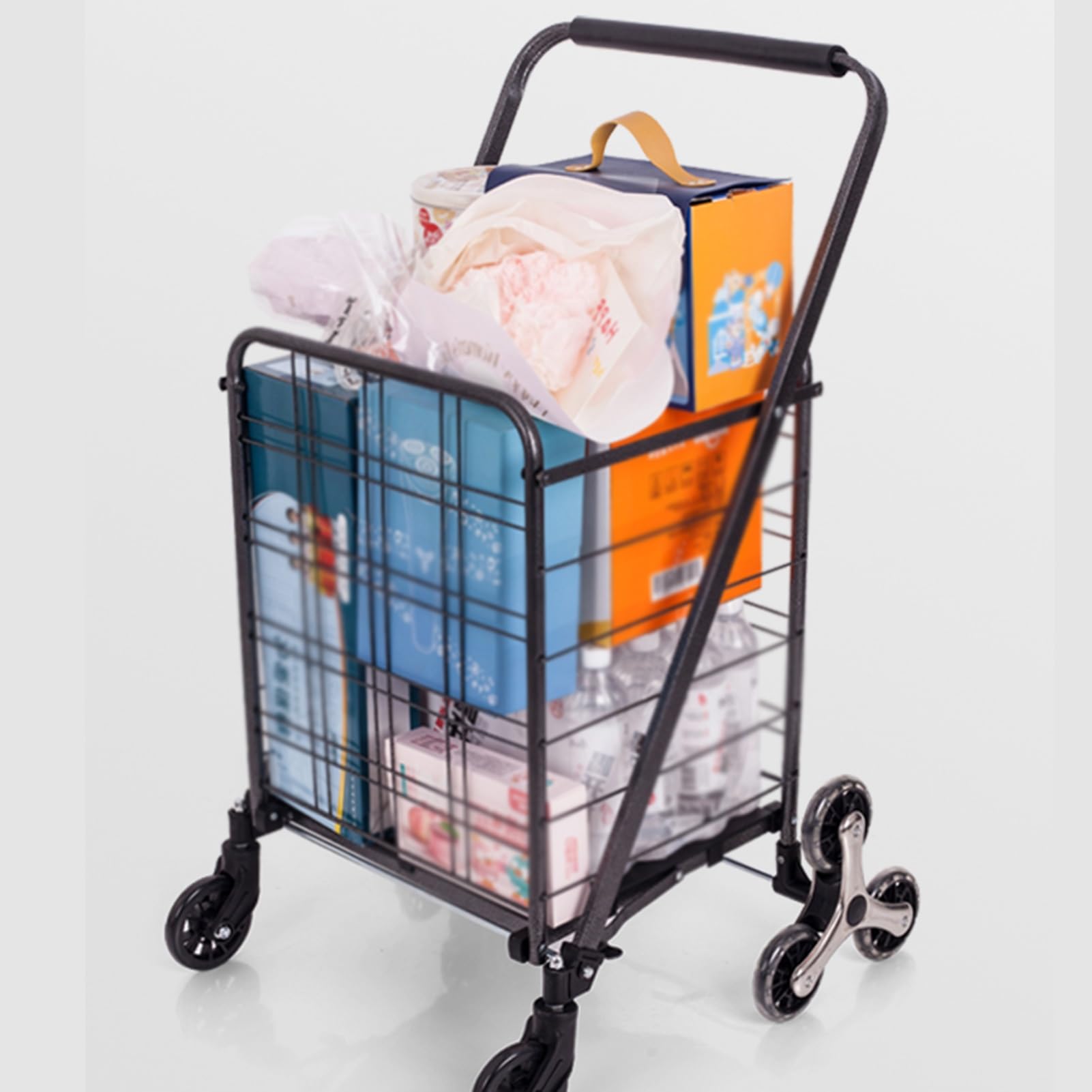 Wózek Schodowy, Artefakt Do Obsługi Ładunków, Składany Wózek Sklepowy, Nośność 40 Kg, Do Transportu Domowego I Zakupów W Supermarkecie