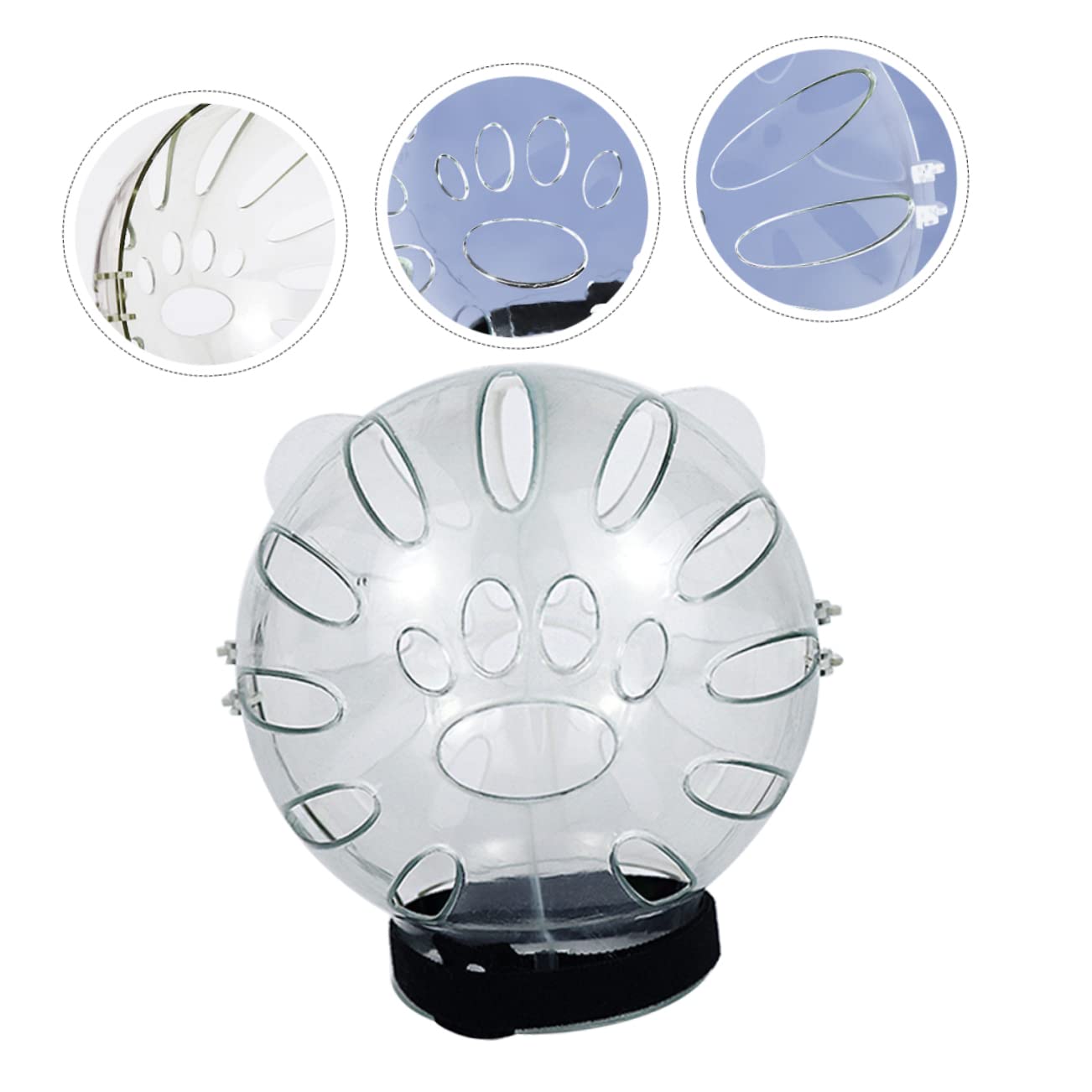 FRCOLOR 3piezas Transpirable para Gatos Protección contra Mordeduras y Lamerse para Cirugías y Baños Diseño Transparente y