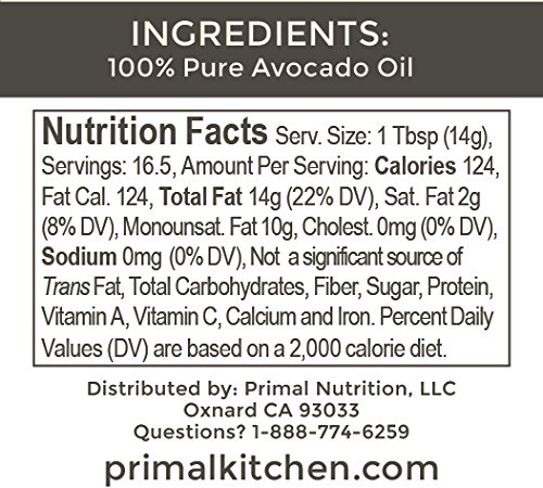 Primal Kitchen Extra Virgin Avocado Oil, Whole30 Approved, Certified Paleo, And Keto Certified, 8.5 Fluid Ounces #TOP2