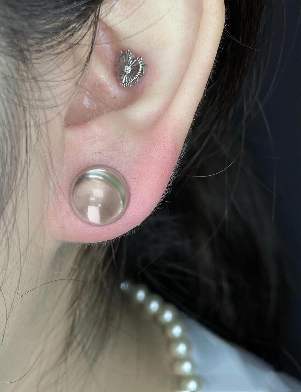 14G-00G Solid Acrylic Flat Tops Gauges Stretching Kit Plugs for Ears Gauges with O-Rings Single Flare Gauge Stretching Kit Ear Expander Piercing Jewelry for Women Men - Image 5