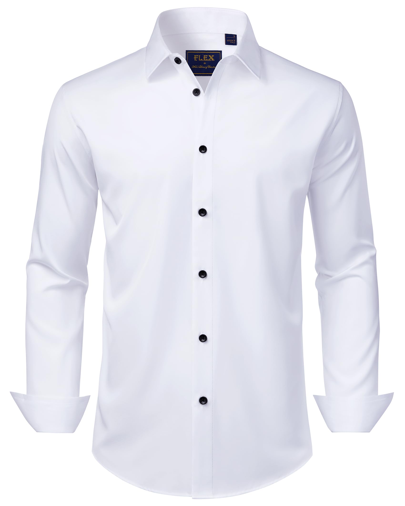 J.VER Hemd Herren Langarm Bügelfreie Business Hemden Regular Fit Herrenhemd Unifarben Stretch Freizeithemd Arbeit Alltag Hochzeit Oberteil